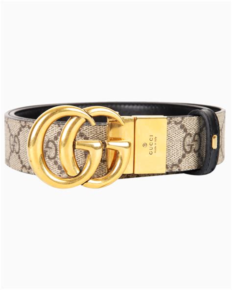 Cinto Gucci GG 2cm dupla face .